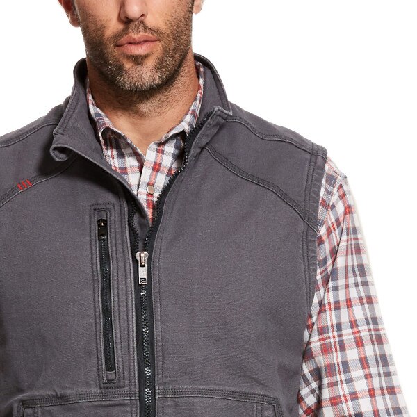 Ariat FR DuraLight Stretch Canvas Vest in Iron Gray